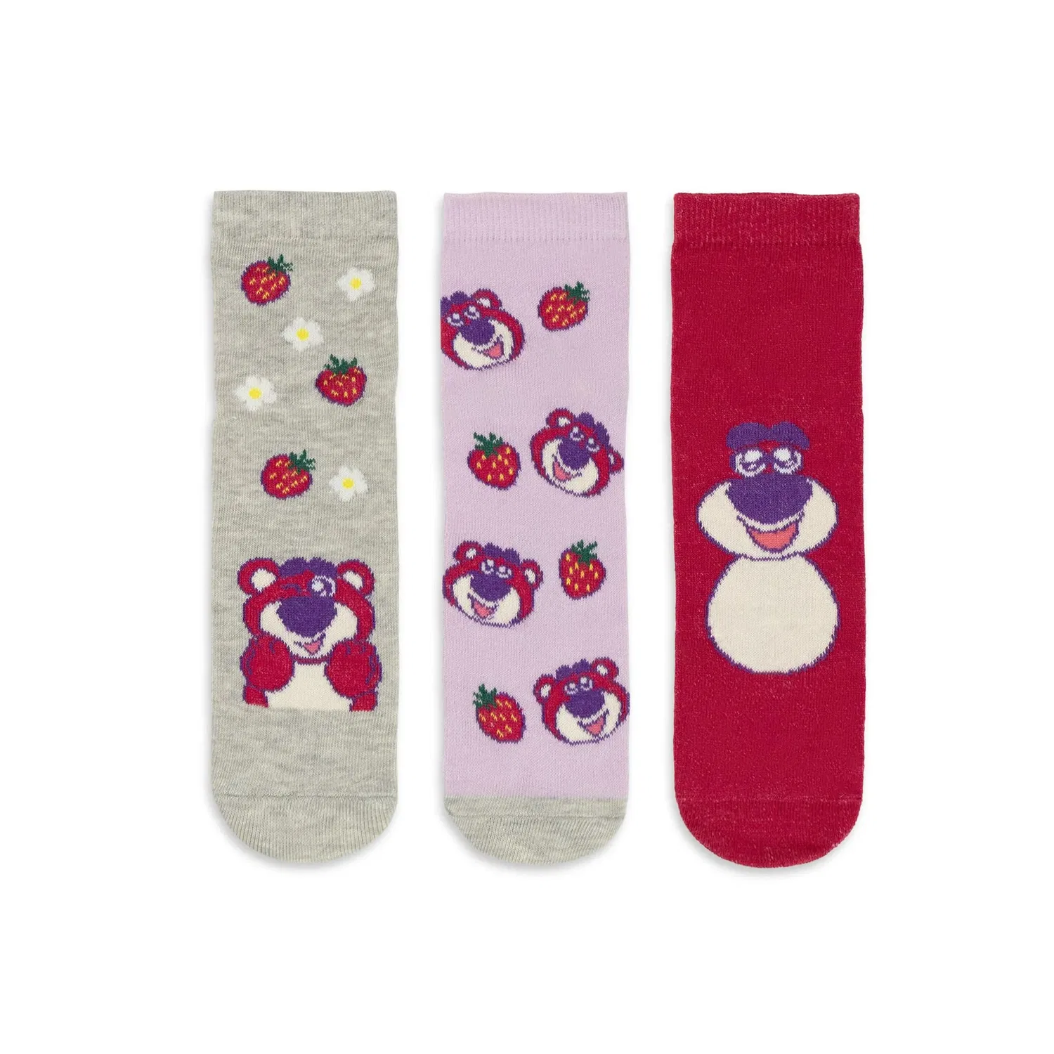Носки детские 3 пары Disney Toy Story Lotso, розовый — фото 2