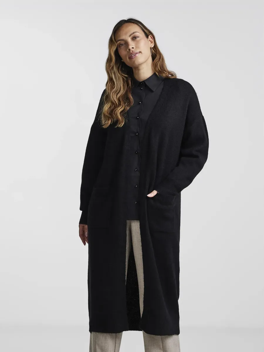 

Длинный кардиган Y.A.S "YASBALIS LS LONG KNIT CARDIGAN S. NOOS", черный