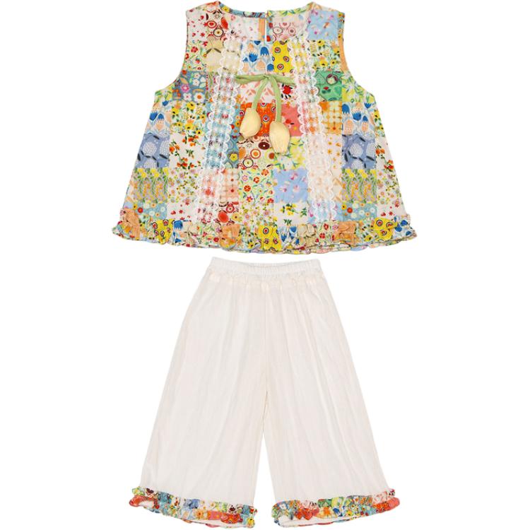 

Детский двухкомпонентный комплект с юбкой и тонким коротким рукавом PROTECTCAMEL, мультиколор