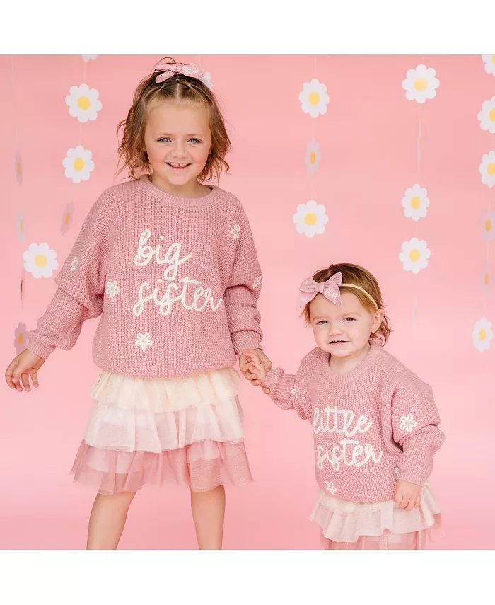Маленькие девочки свитер Little Sister Knit Sweet Wink, фиолетовый — фото 4