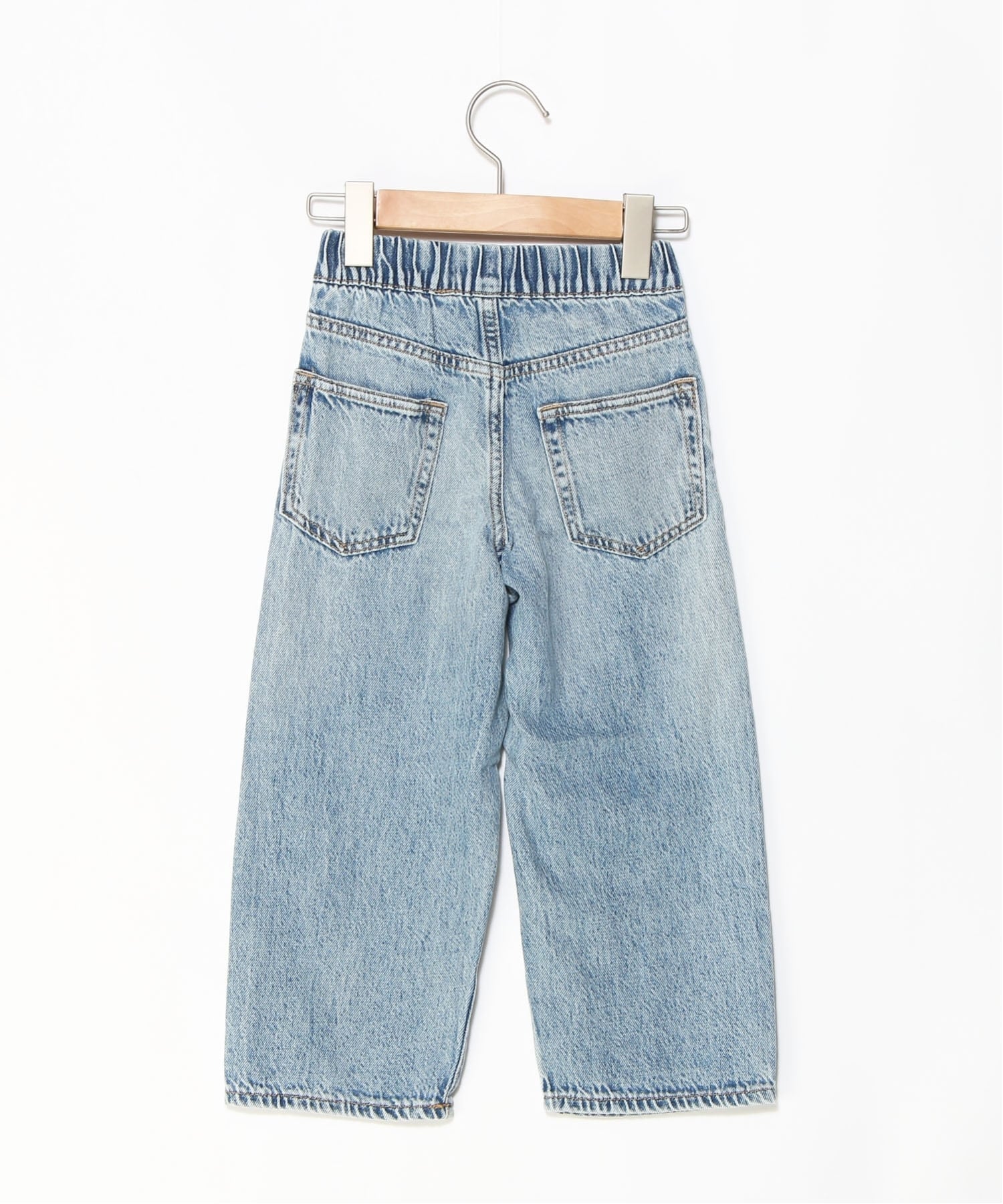 (K) Ультрамягкие джинсы свободного кроя на резинке (детские) GAP, LIGHT_WASH — фото 4