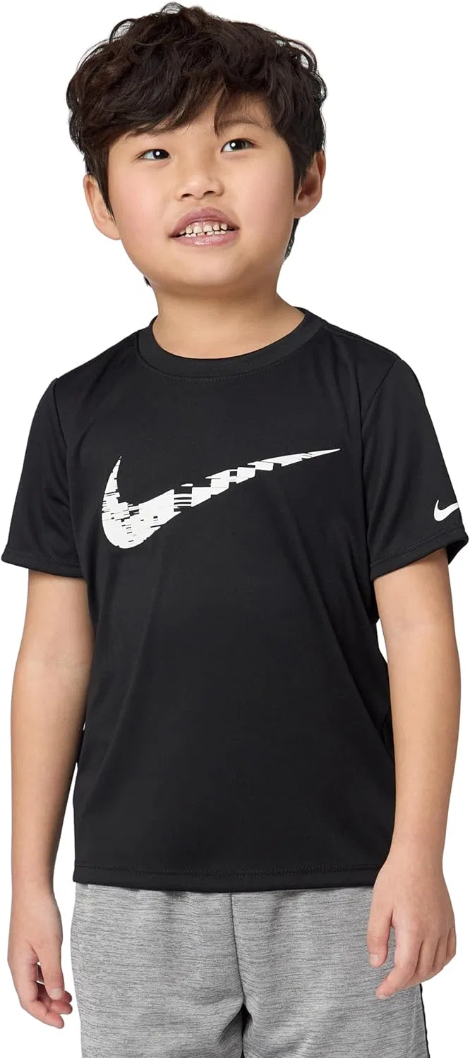 Футболка Dri-FIT с большим логотипом Nike, детская, Black