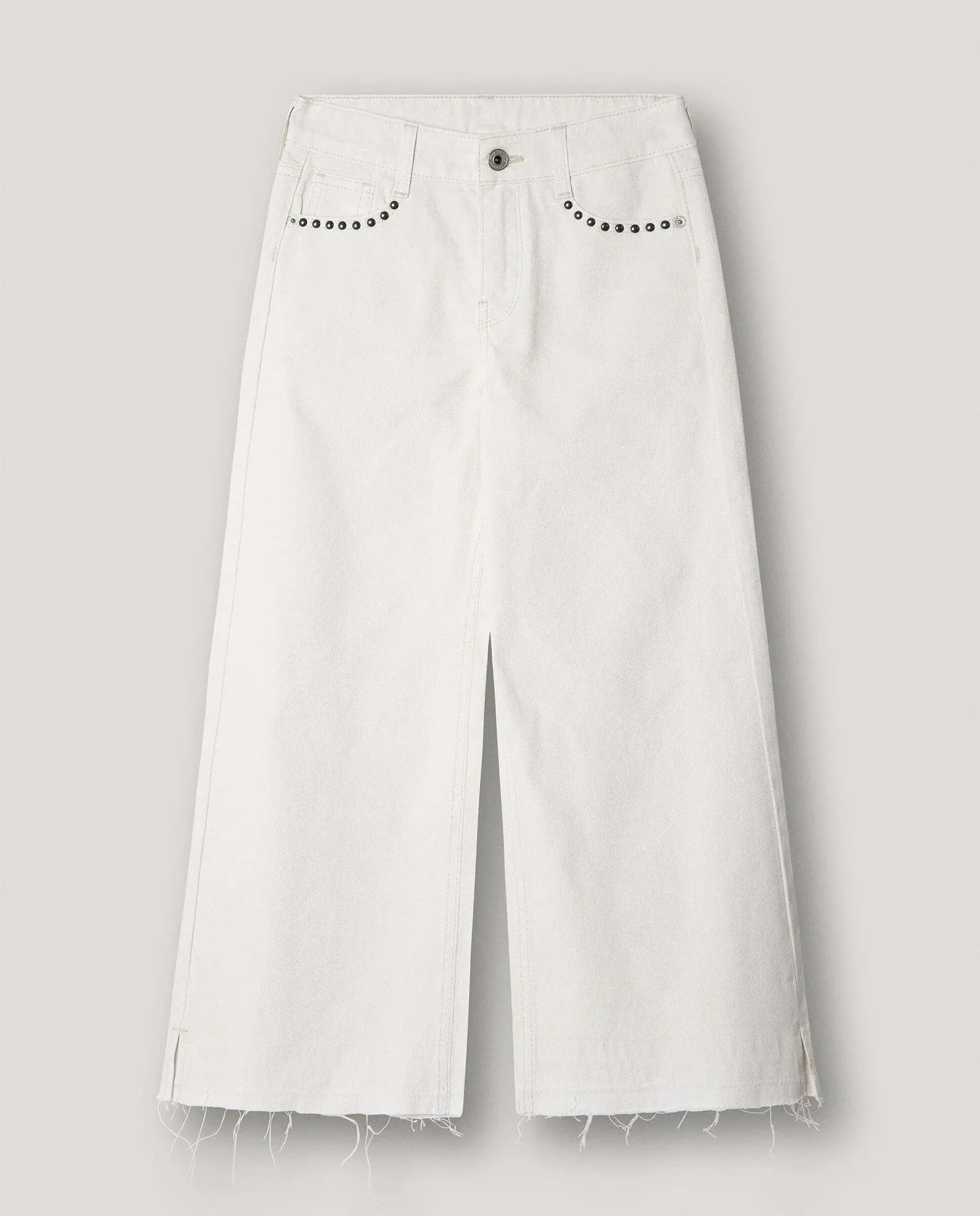 Джинсы с заклепками Wide Leg Lexy Ecru для девочки Pepe Jeans, белый