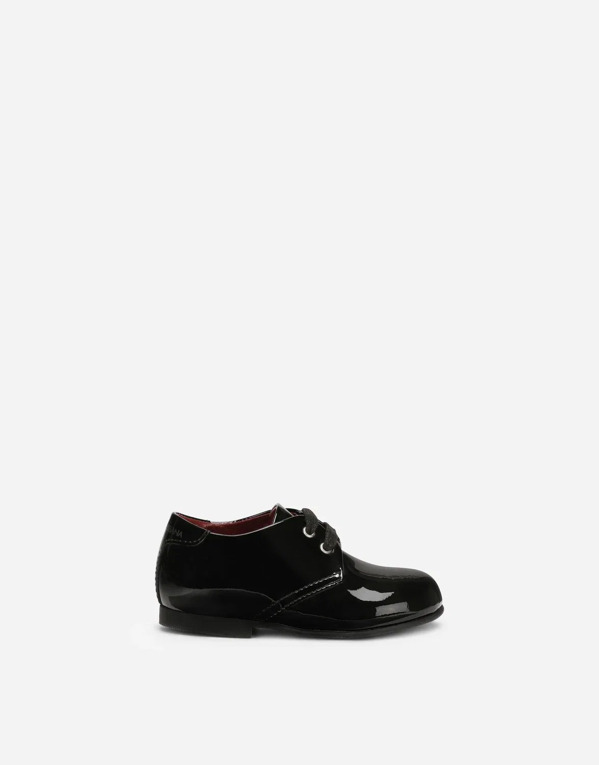 Дерби из лакированной кожи с логотипом Dolce&Gabbana, черный