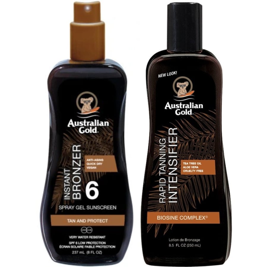 

Спрей-гель Australian Gold SPF6 + Быстрый загар