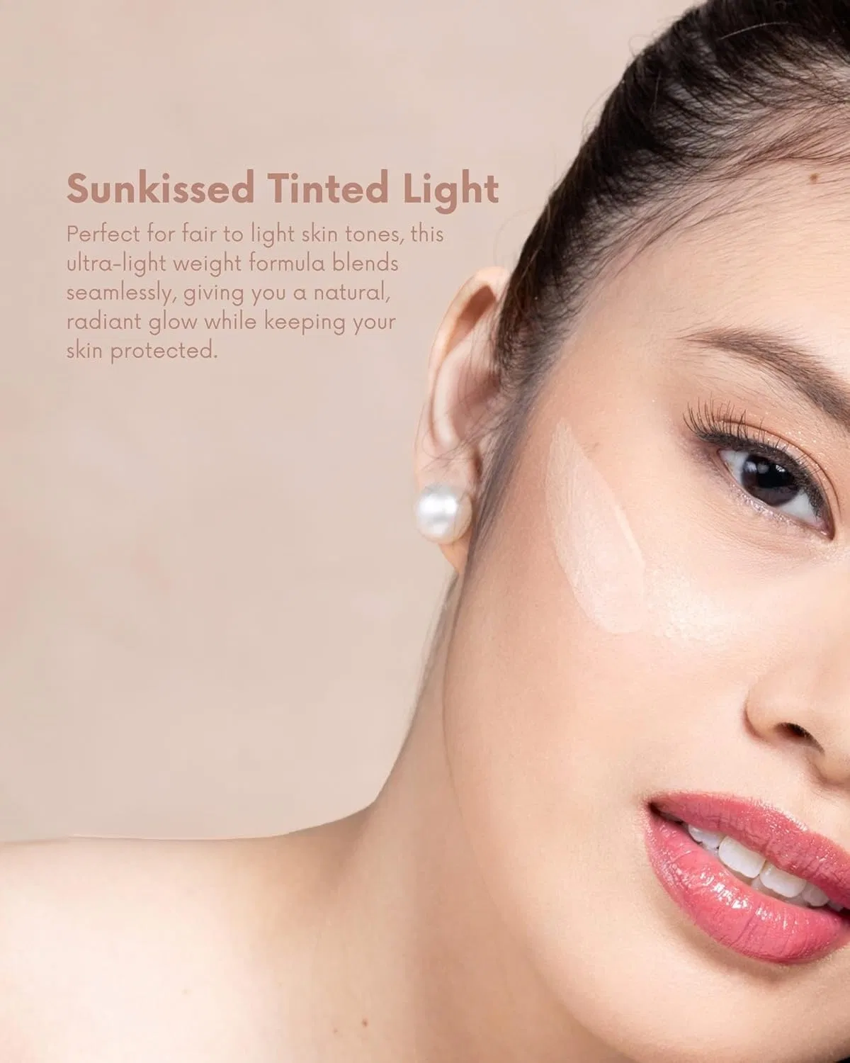 Солнцезащитный крем для лица Sunkissed Tinted Sunscreen SPF50+ PA+++ Light 50 мл Generic — фото 4