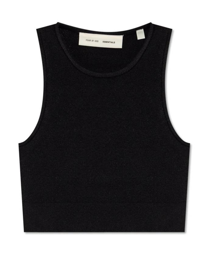 

Короткий топ без рукавов Fear Of God, черный