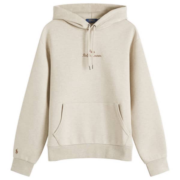 

Толстовка с капюшоном с вышитым логотипом двойной вязки Polo Ralph Lauren, бежевый