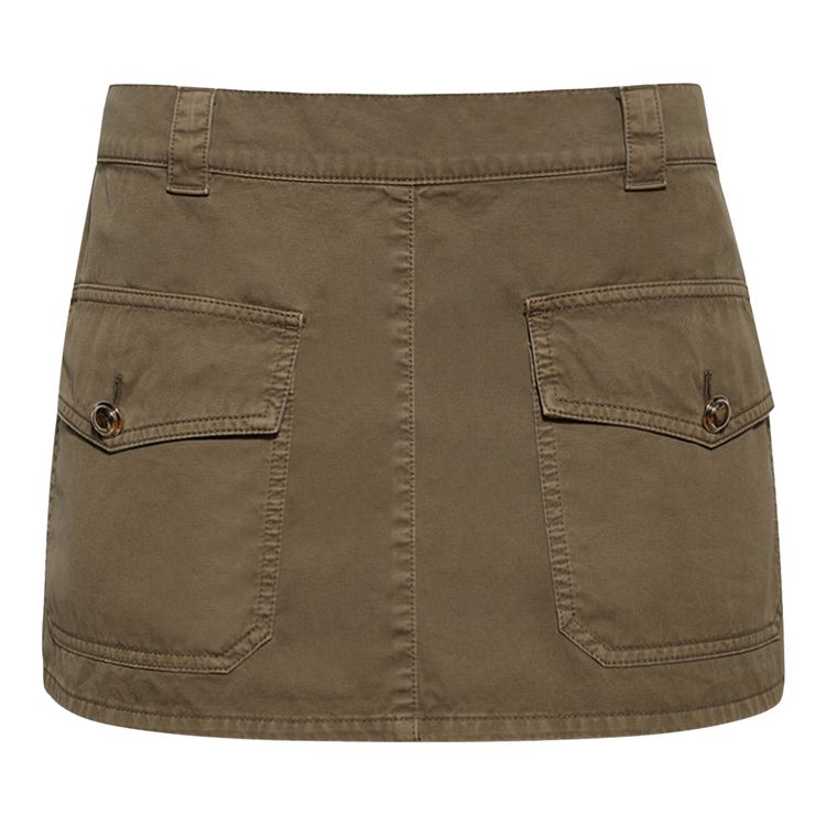 

Юбка Miu Miu Garment Dyed Miniskirt 'Olive Green', зеленый