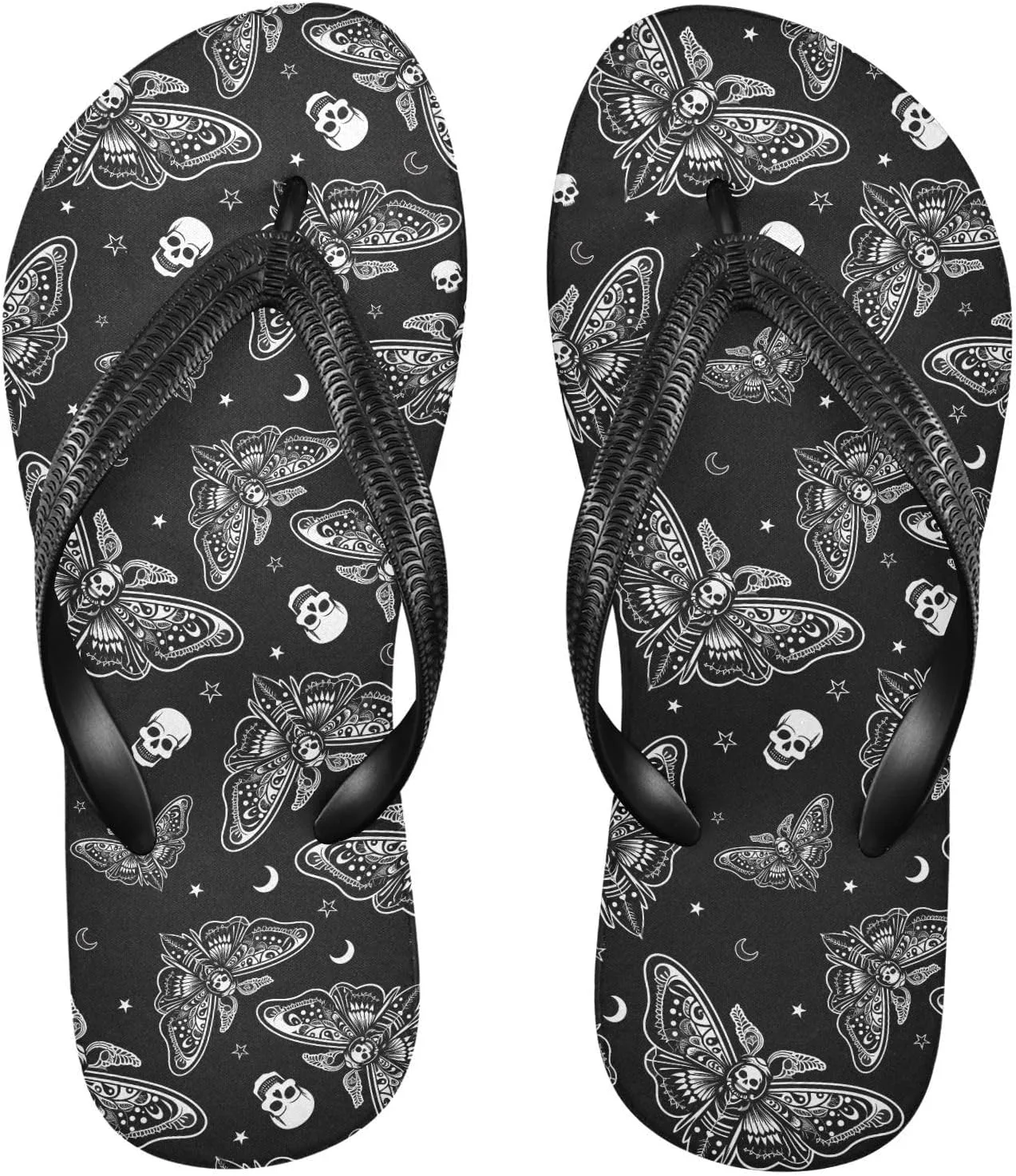 

Сланцы MNSRUU для женщин и мужчин с черепами, готические сандалии, шлепанцы для душа и пляжа, размеры XS-XXL