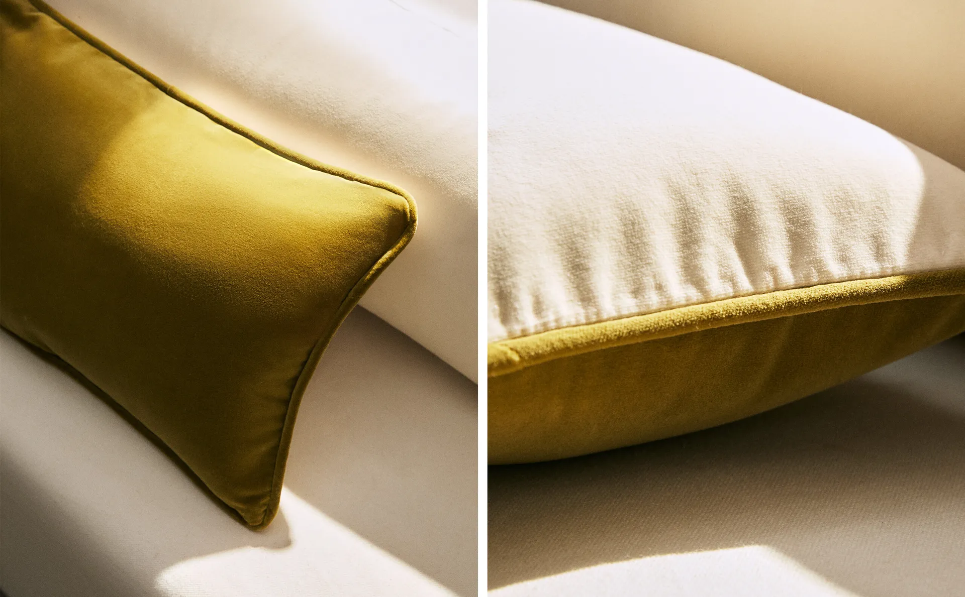 

Бархатный чехол на подушку с окантовкой Zara Home, зеленый