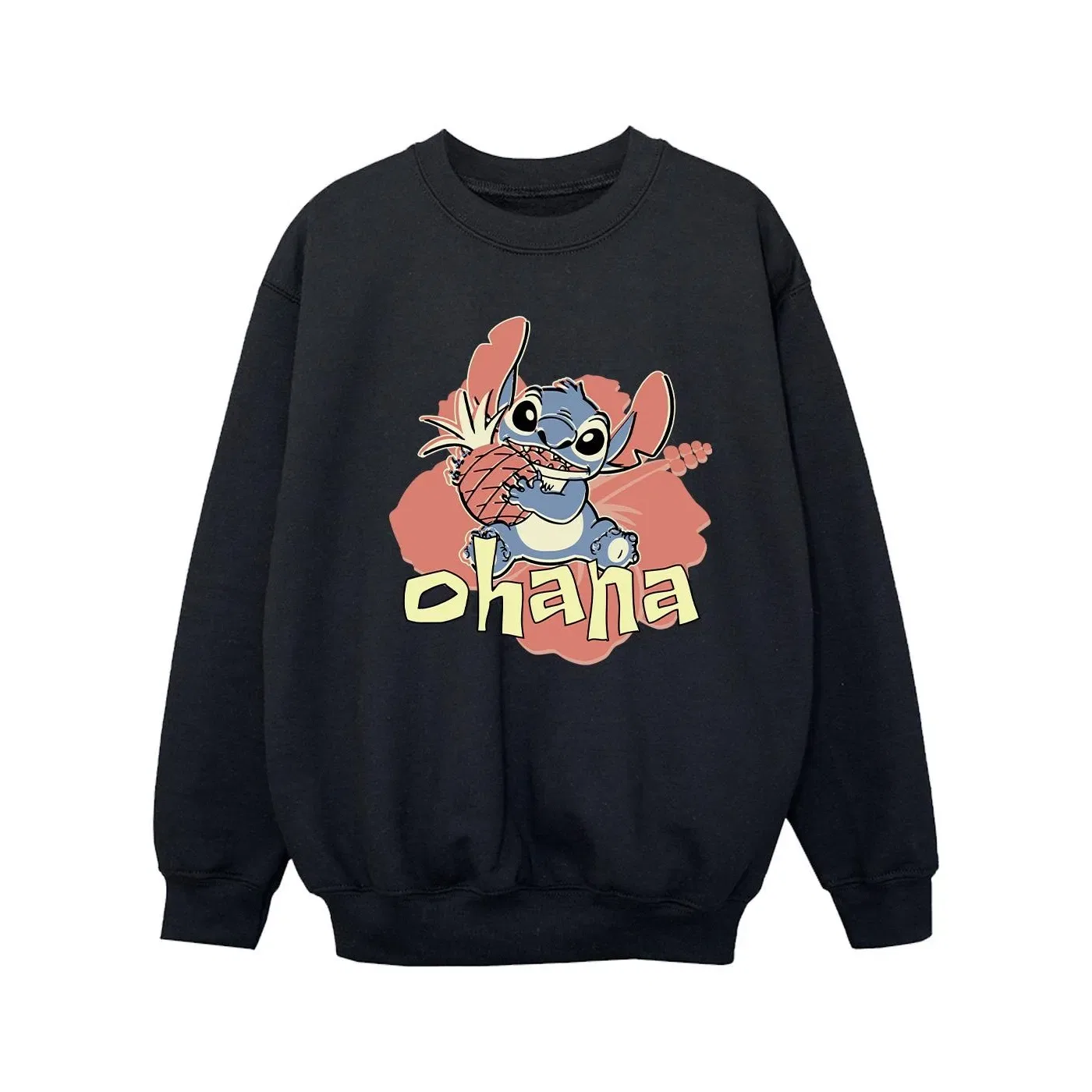 Свитшот с принтом Lilo & Stitch Disney, черный — фото 2