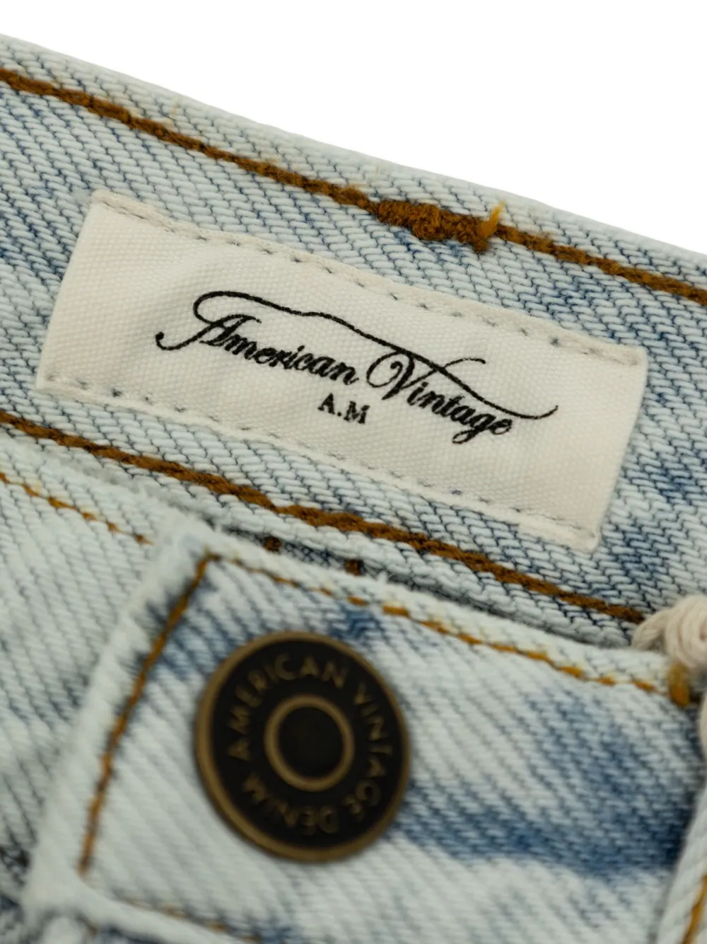Джинсы с эффектом выбеленности American Vintage Kids, синий — фото 4