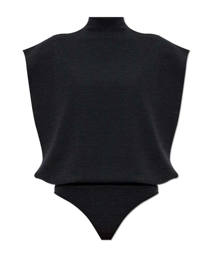 

Шерстяное боди Alaïa, черный