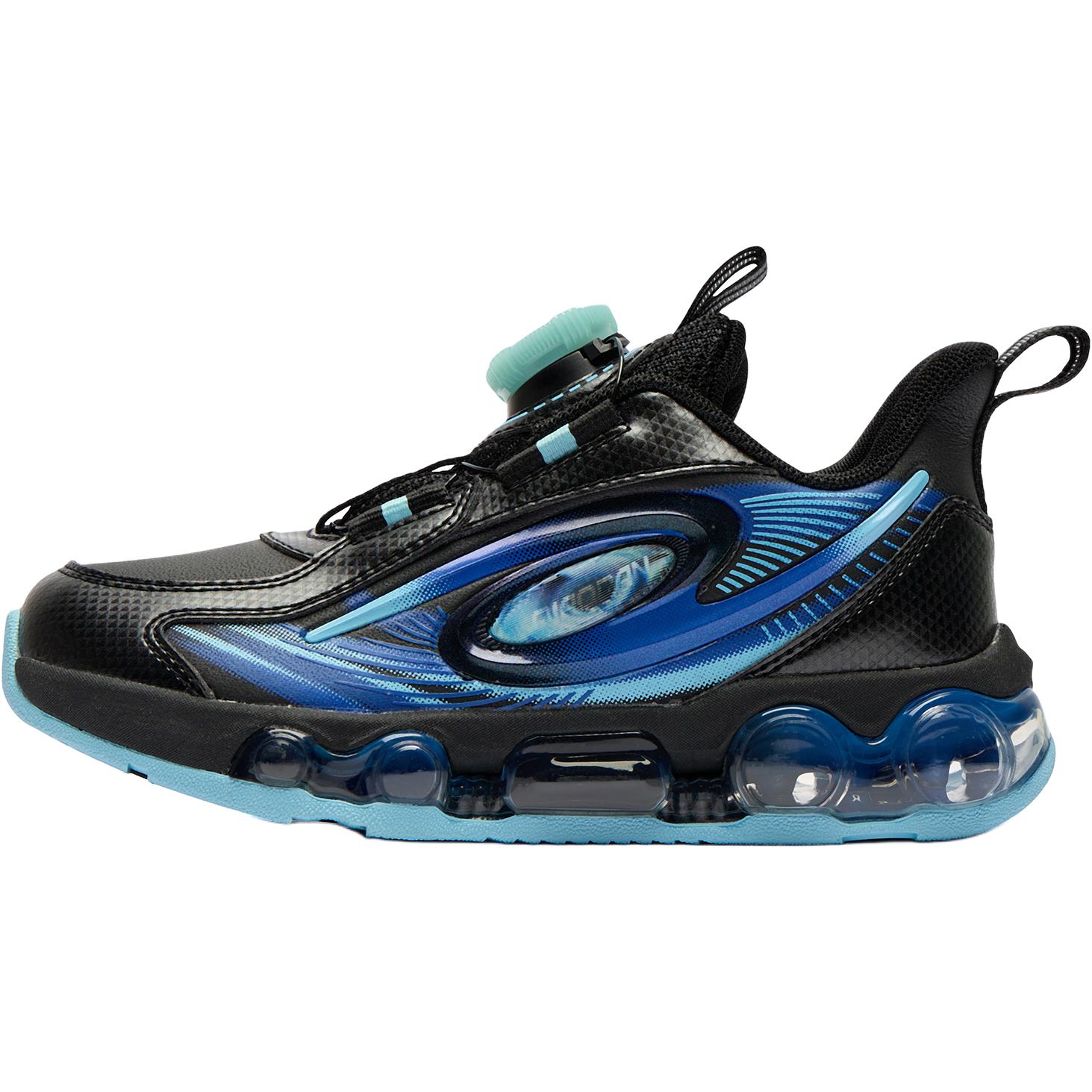 

Детские противоскользящие износостойкие низкие беговые кроссовки для детей 3-7 лет QIAODAN, черный/синий