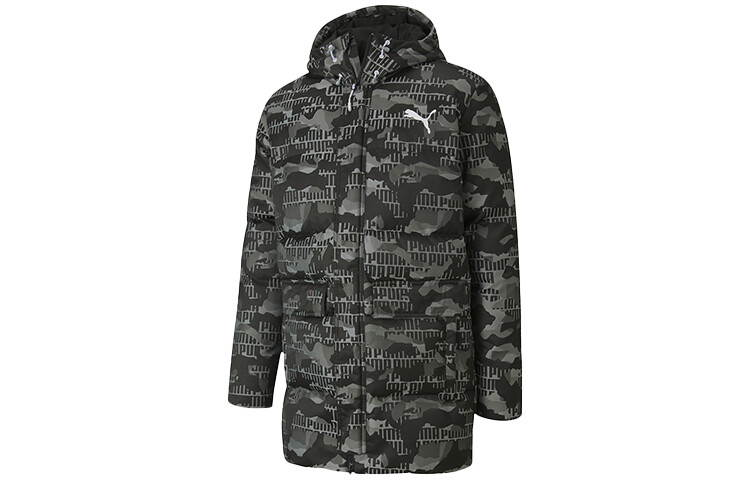 

Attempt Padded Down Jacket Men Black Camouflage Puma, черный