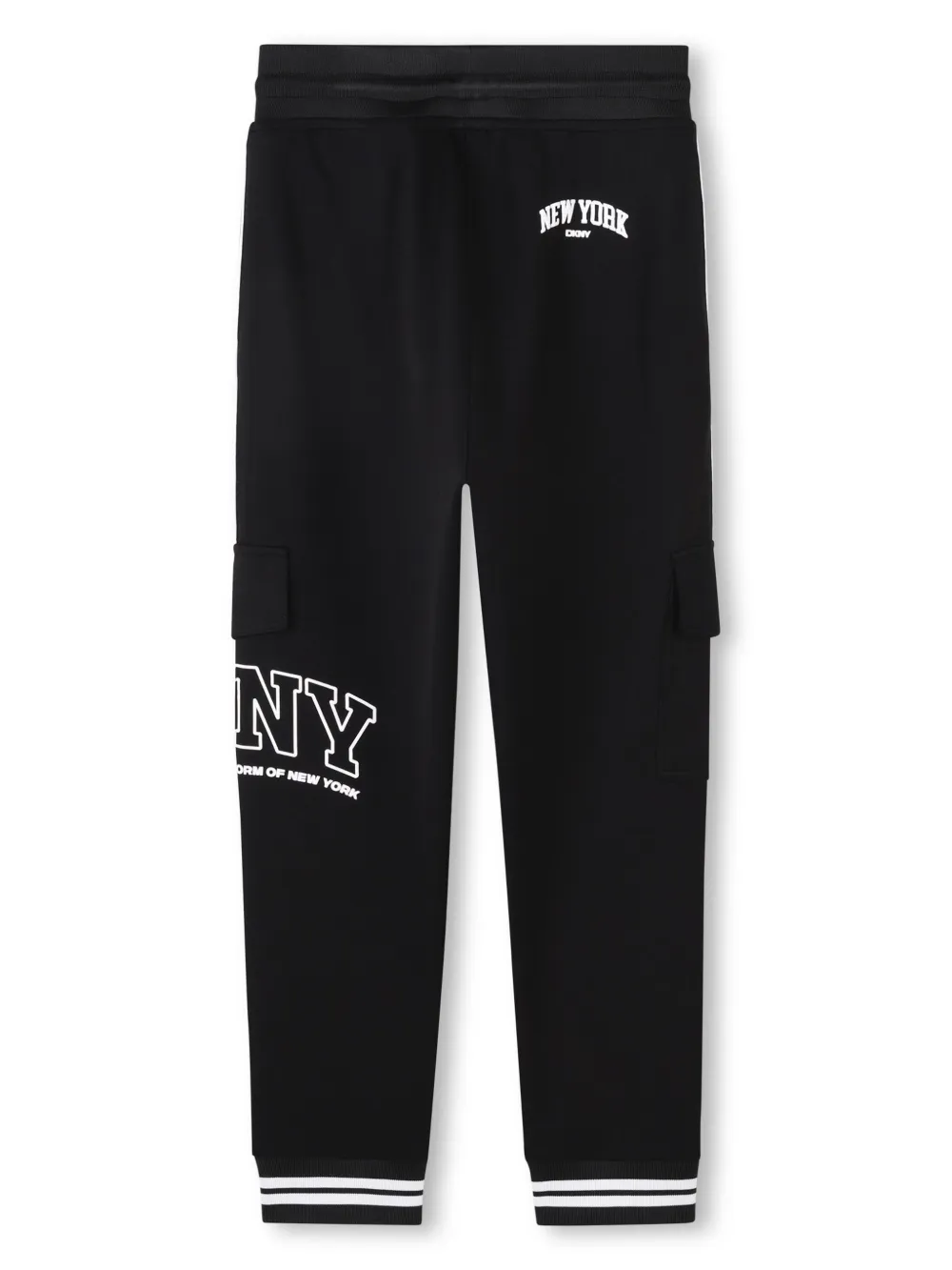 Спортивные брюки с логотипом Dkny Kids, черный — фото 2