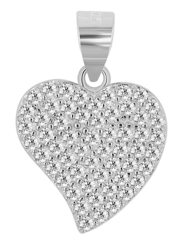 

Adeliás Женский кулон - кулон в форме сердца из серебра 925 пробы с кубическим цирконием в серебряной оправе