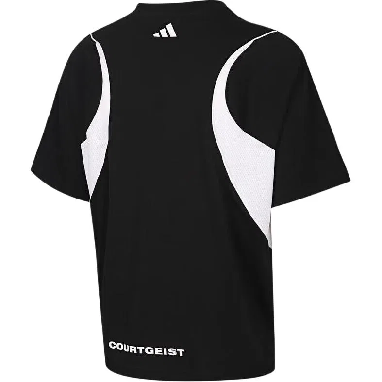Футболка Adidas Courtgeist Basketball черная — фото 3