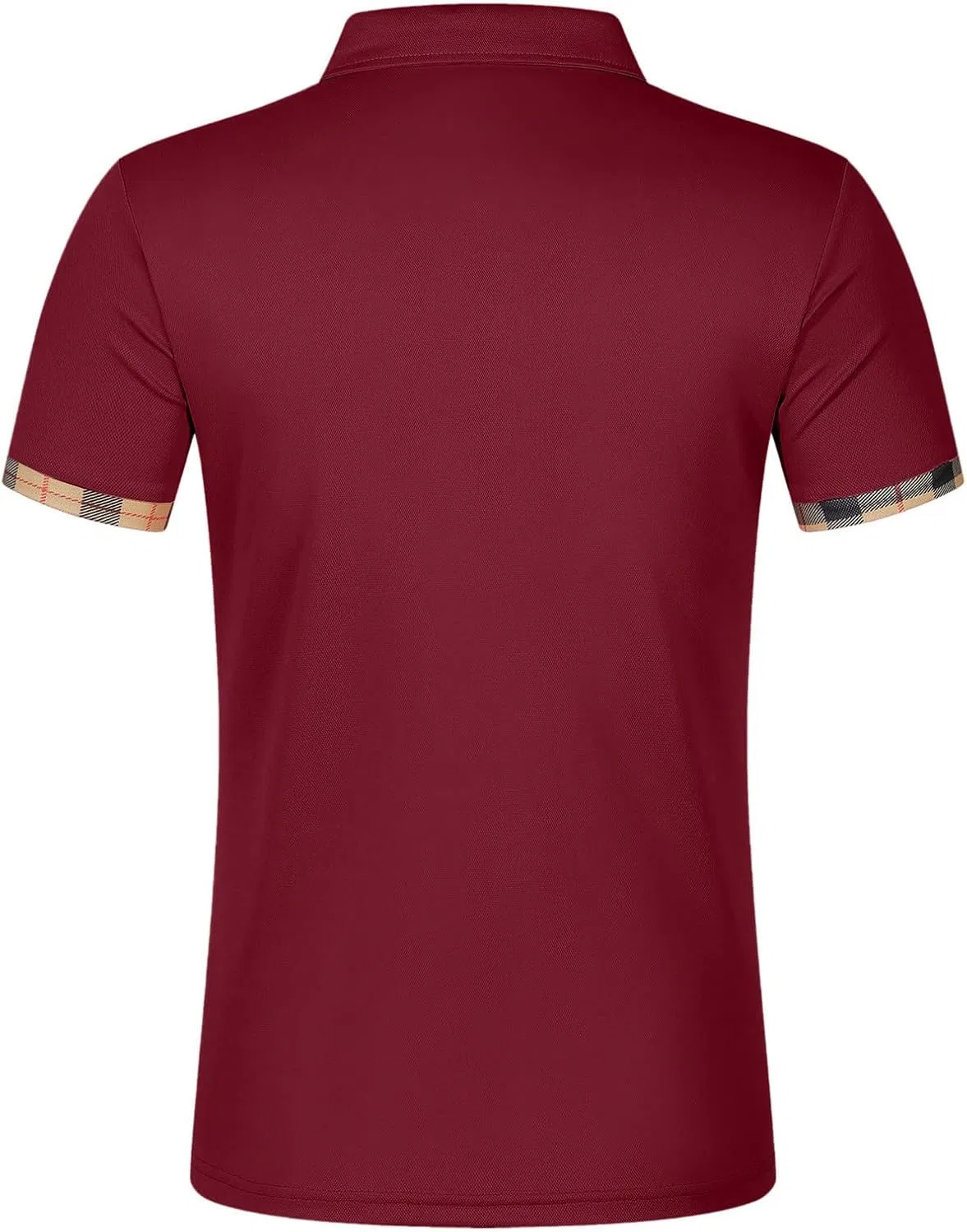 Футболка мужская хлопковая с коротким рукавом, slim-fit, A02_wine — фото 4
