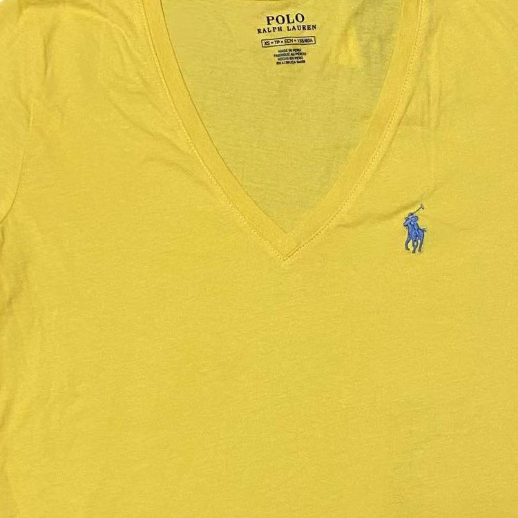 Футболка Polo Ralph Lauren V-Neck, желтый — фото 4