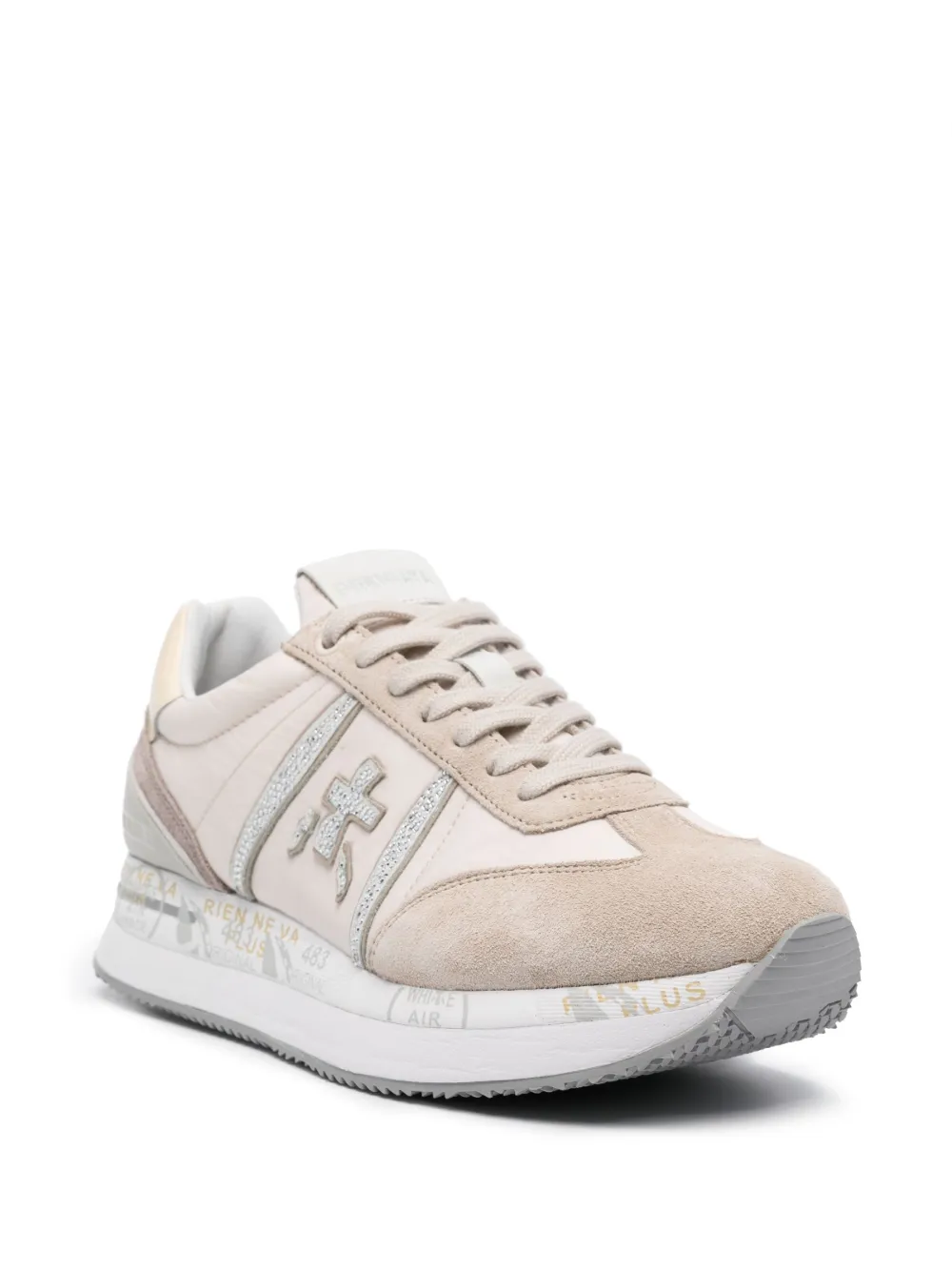 Кроссовки Conny rhinestone-embellished sneakers со стразами PREMIATA, нейтральный — фото 2