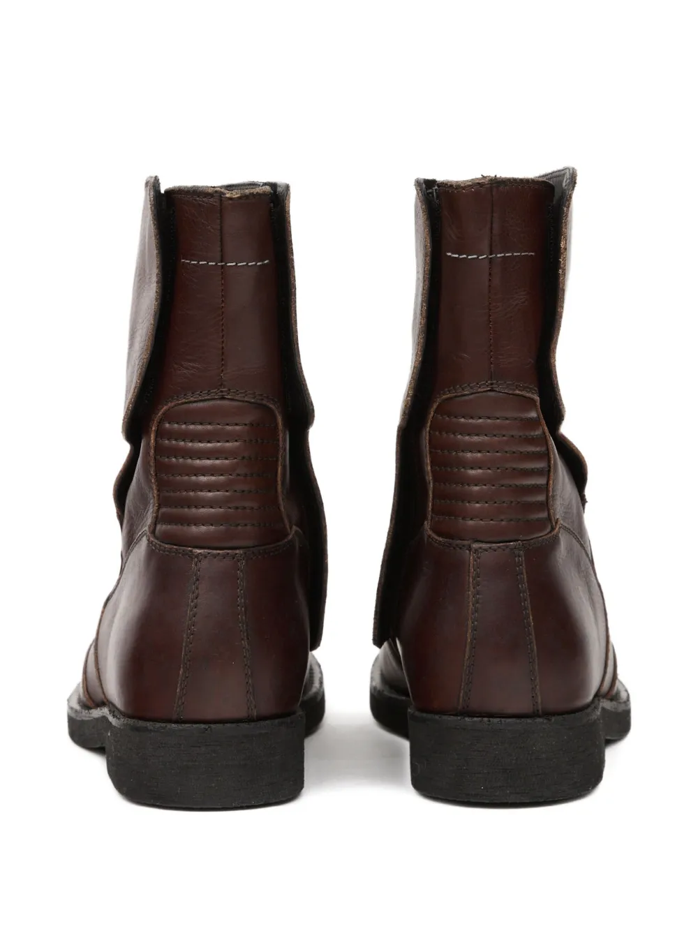 Ботильоны на массивном каблуке MM6 Maison Margiela, коричневый — фото 3