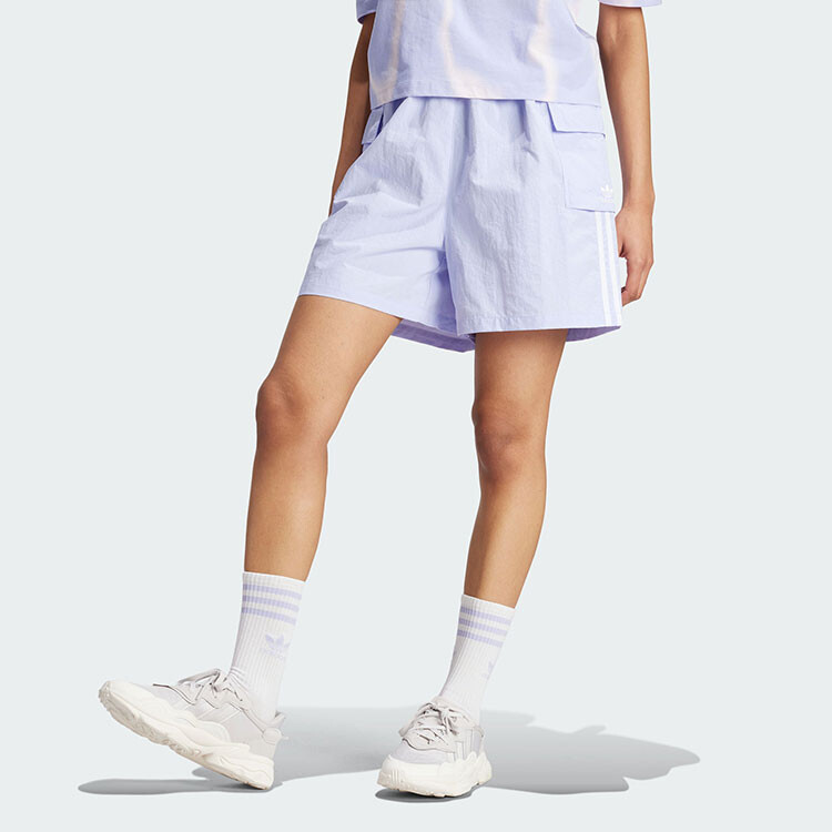 QUARANTA Повседневные шорты женские сиреневые Adidas Originals — фото 3