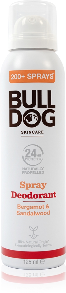 

Дезодорант-Спрей с ароматом бергамота и сандалового дерева без алюминия Bulldog, 125 мл