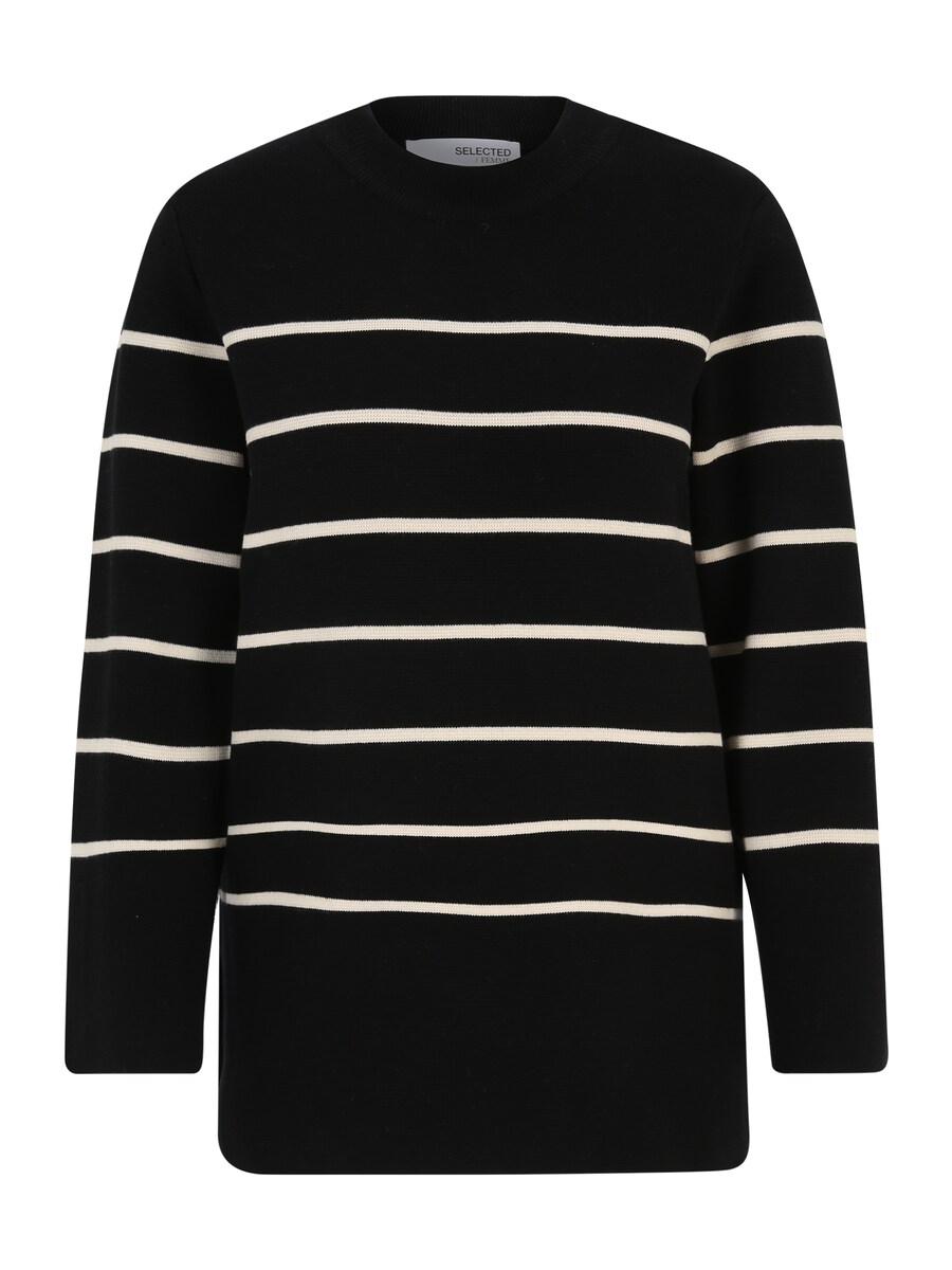 

Тонкий вязаный свитер Selected Femme Petite Sweater, черный