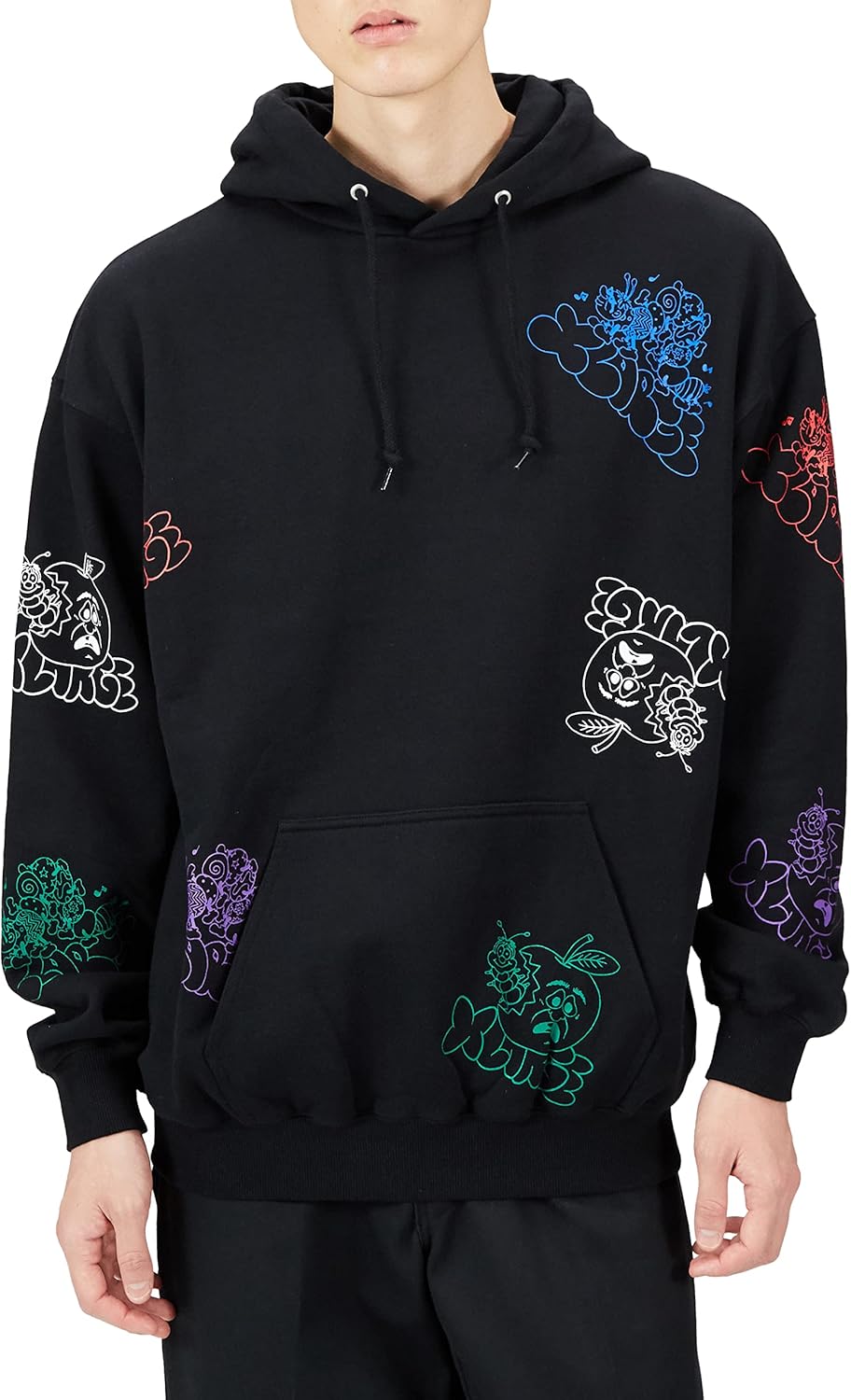 

Мужская толстовка с капюшоном и несколькими логотипами Xlarge, черный