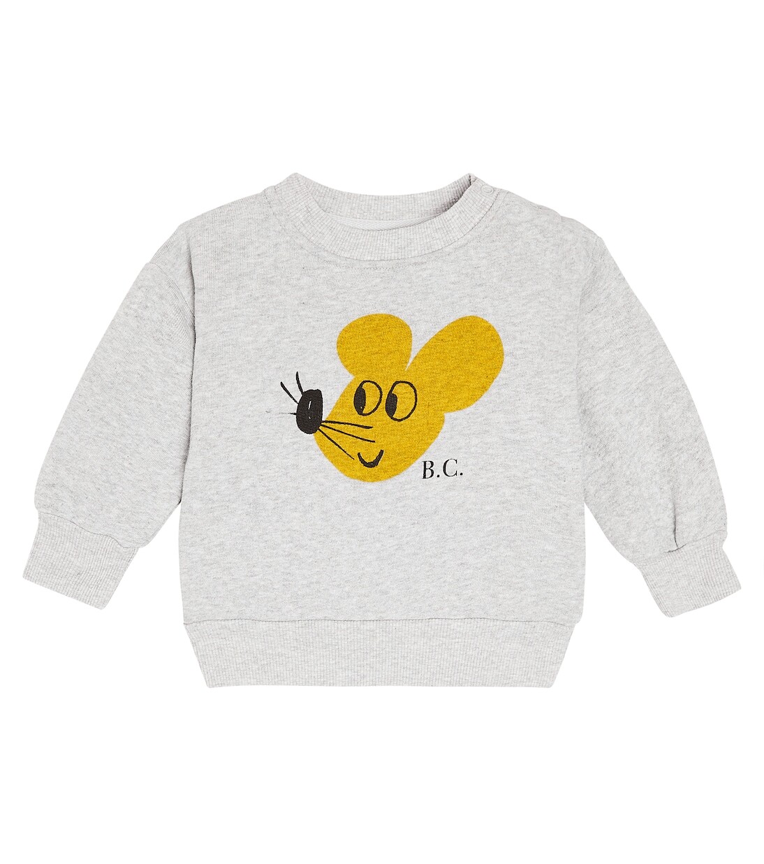 

Толстовка baby mouse из хлопкового джерси Bobo Choses, серый