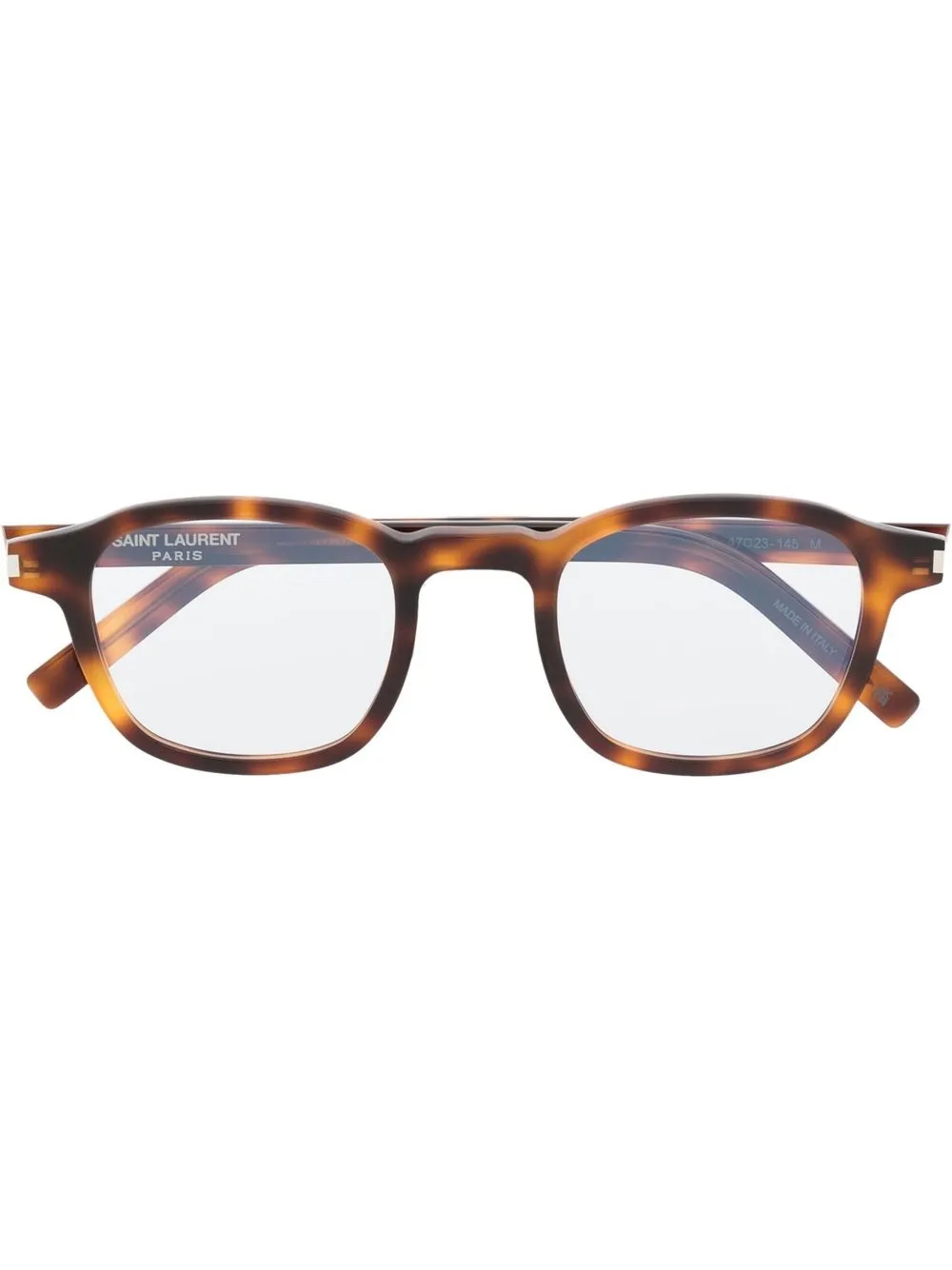 

Очки в квадратной оправе черепаховой расцветки Saint Laurent Eyewear, коричневый