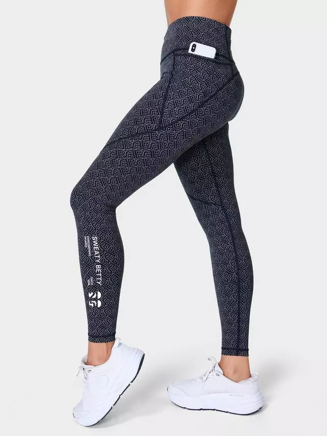 

Леггинсы Sweaty Betty Power Gym, цвет black chain reflective print