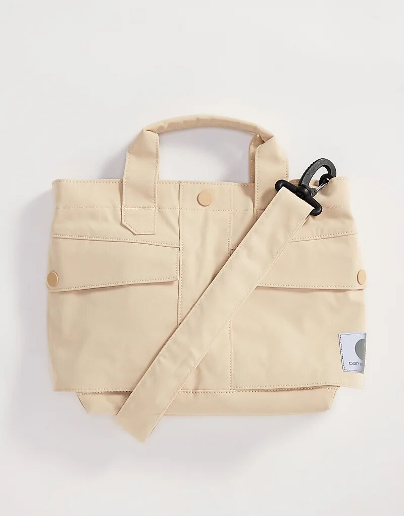 

Сумка через плечо унисекс с карманом бежевого цвета Carhartt WIP