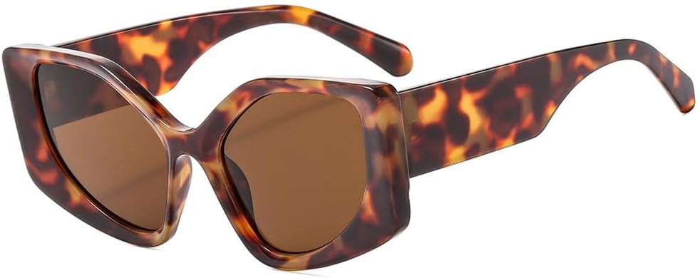 

Женские солнцезащитные очки «кошачий глаз» в винтажном стиле с отделкой под дерево, роскошные женские солнцезащитные очки с защитой от УФ-излучения UV400 TYUVIVO, Leopard