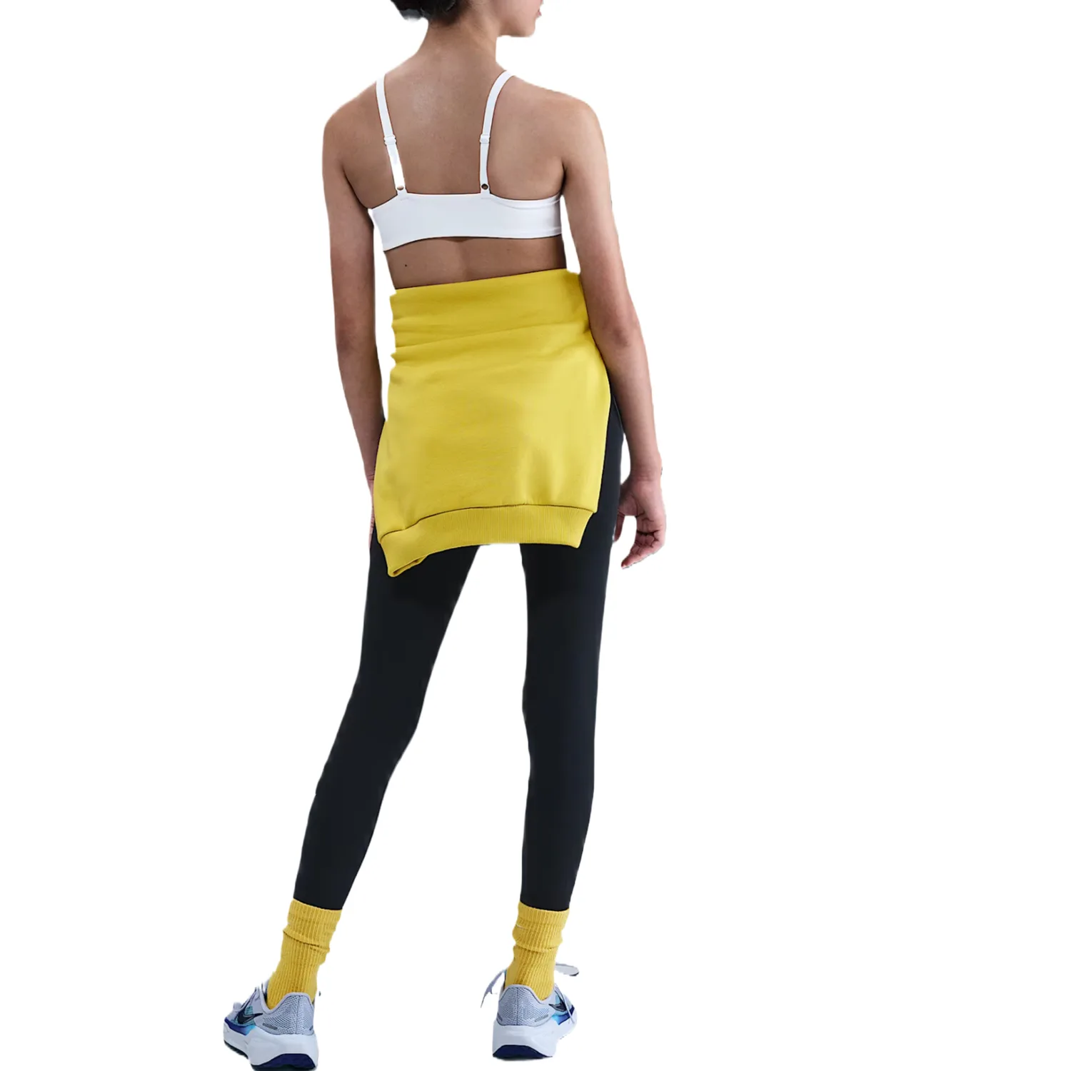 Бюстгальтер Dri Fit однотонный умеренный для подростков Nike, белый — фото 3