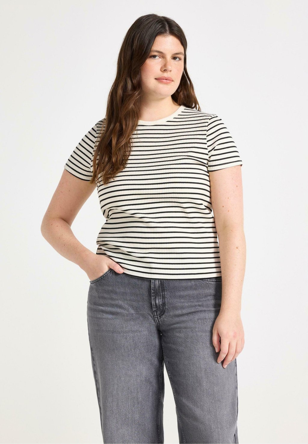 

Футболка с принтом SHORT-SLEEVED Lindex, кремовый