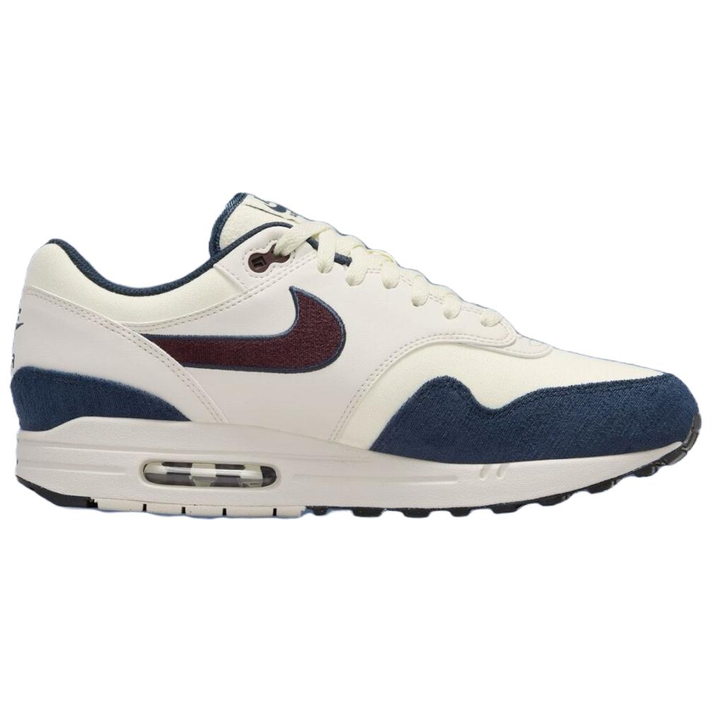Nike Air Max 1 Coconut Milk Burgundy Crush Navy, Бело-синий — фото 2