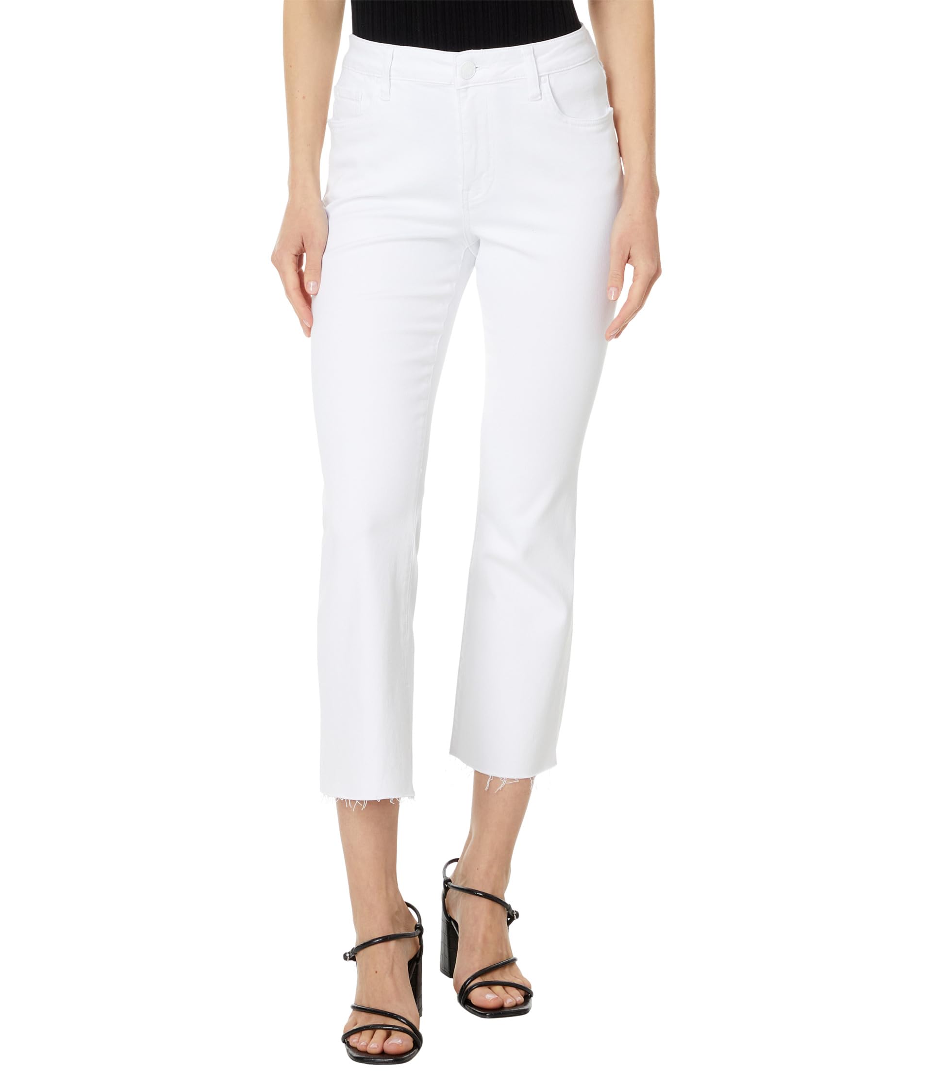 

Джинсы KUT from the Kloth Kelsey High-Rise Ankle Flare with Raw Hem in Optic White, цвет Optic White 1