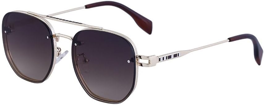 

Мужские солнцезащитные очки LVTFCO Fashion Borderless Oval в ретро-стиле с градиентной металлической оправой, для вождения на открытом воздухе, защита от УФ-излучения UV400, 3