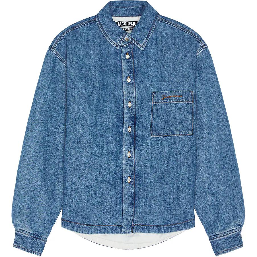 

Джинсовая куртка мужская синяя Jacquemus, Синий, Джинсовая куртка мужская синяя Jacquemus
