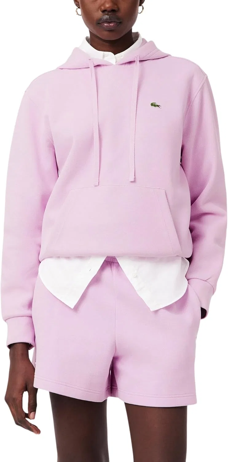 Худи Lacoste Albizia из пике, свободный крой, женская модель