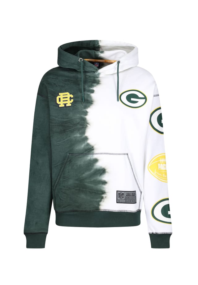 

Толстовка с капюшоном nfl packers с эффектом чернильного красителя для всех поклонников green bay packers Re:Covered, зеленый