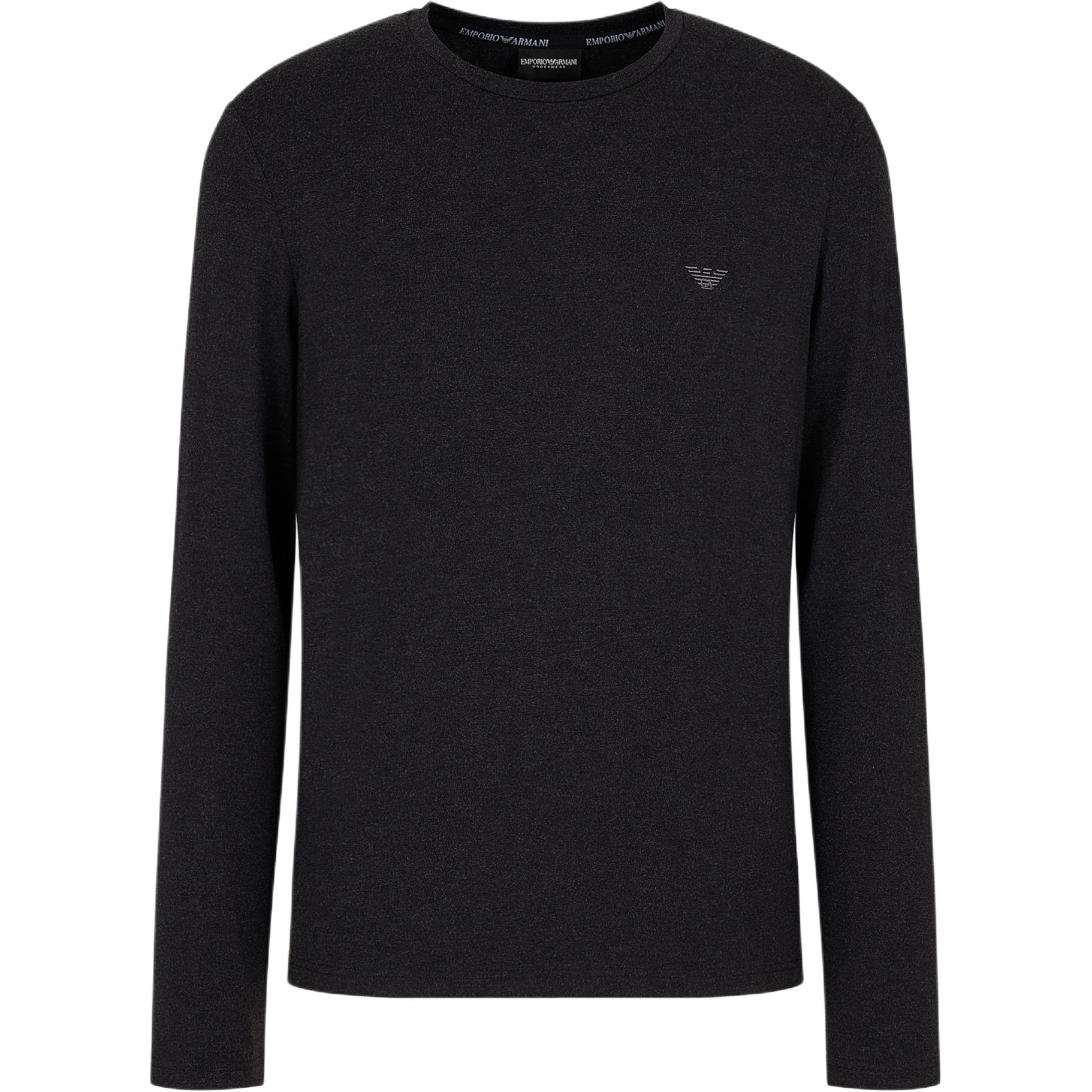 

Футболка с вышитым логотипом EMPORIO ARMANI, черный