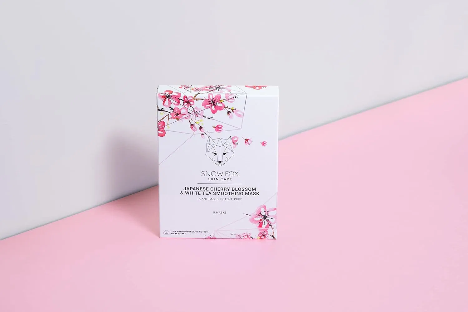 Маска для лица Snow Fox Skin Care — Cherry Blossom & White Tea Smoothing Mask, , увлажняющая, гипоаллергенная — фото 3