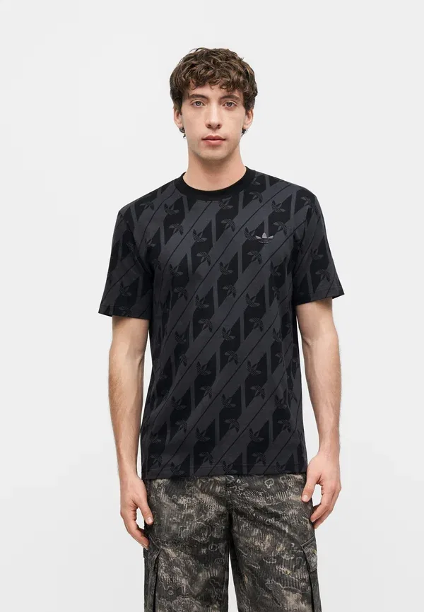 Футболка с принтом Adidas Originals Monogram aop te print t-shirt, черный
