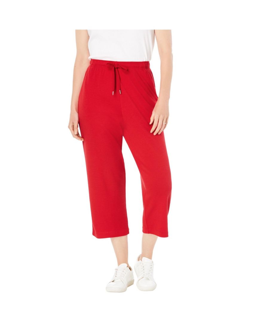 

Брюки-капри из спортивного трикотажа больших размеров Woman Within, Vivid red