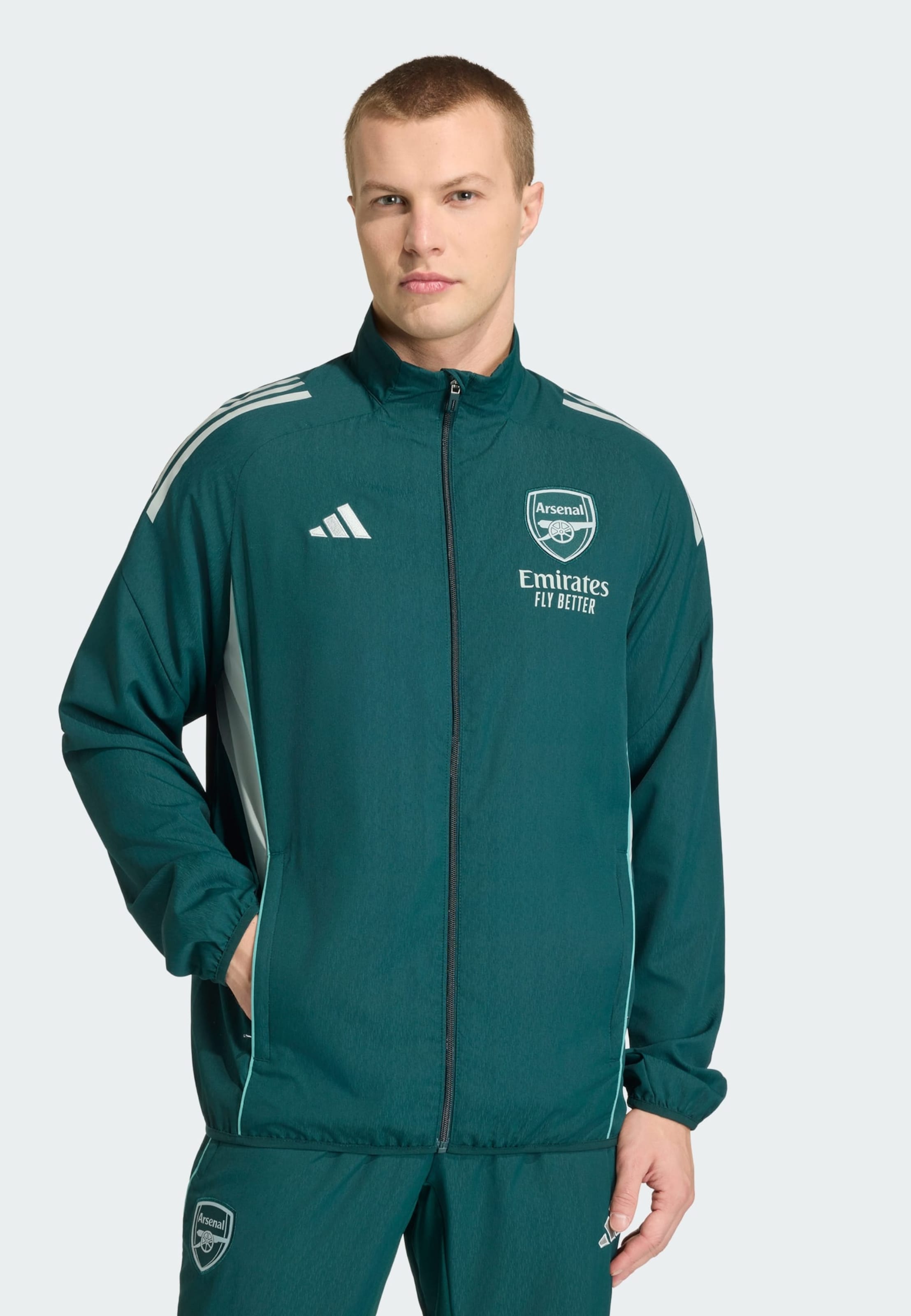 Adidas Performance Куртка Performance 'FC Arsenal Tiro 25 Competition' в темно-зеленом цвете — фото 2