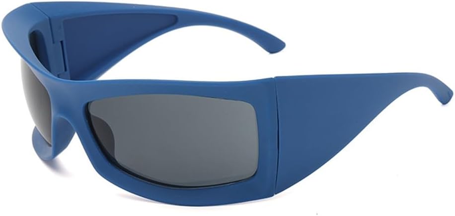 

Большие солнцезащитные очки для женщин, панк-солнцезащитные очки для мужчин, очки в стиле стритвеар, очки для активного отдыха и спорта для мужчин HDUBFY, C3 Blue Gray